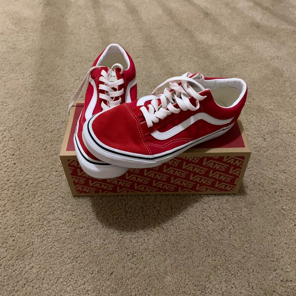 Vans Old Skool Skate Shoe - Racing Red